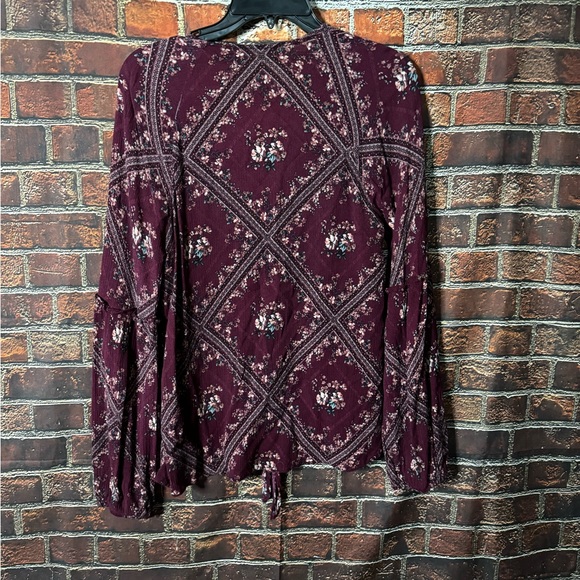 Jolt Sz XL Boho Maroon Top - Picture 6 of 6